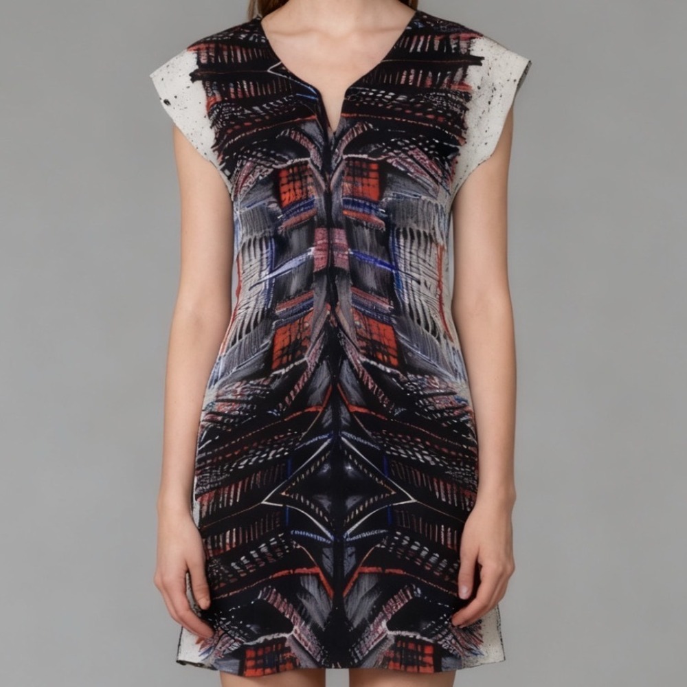 Animapop‎ Neoprene Art Print Reversible Dress size Medium